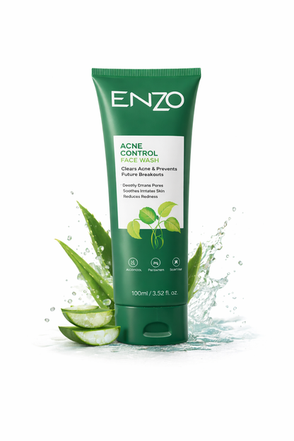 ENZO Acne + Sun Combo | Face Wash & SPF 60++ Sunblock — Daily Skin Care Kit